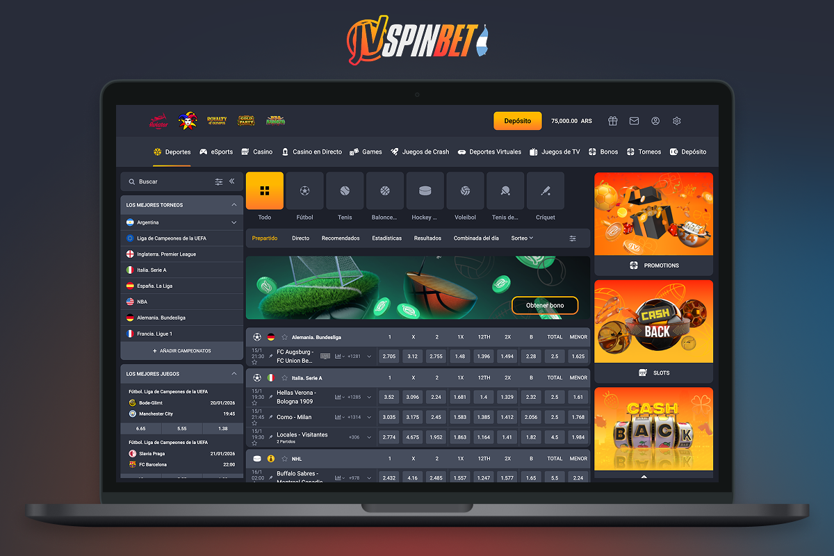 En Jvspin hay muchas opciones para apostar en deportes